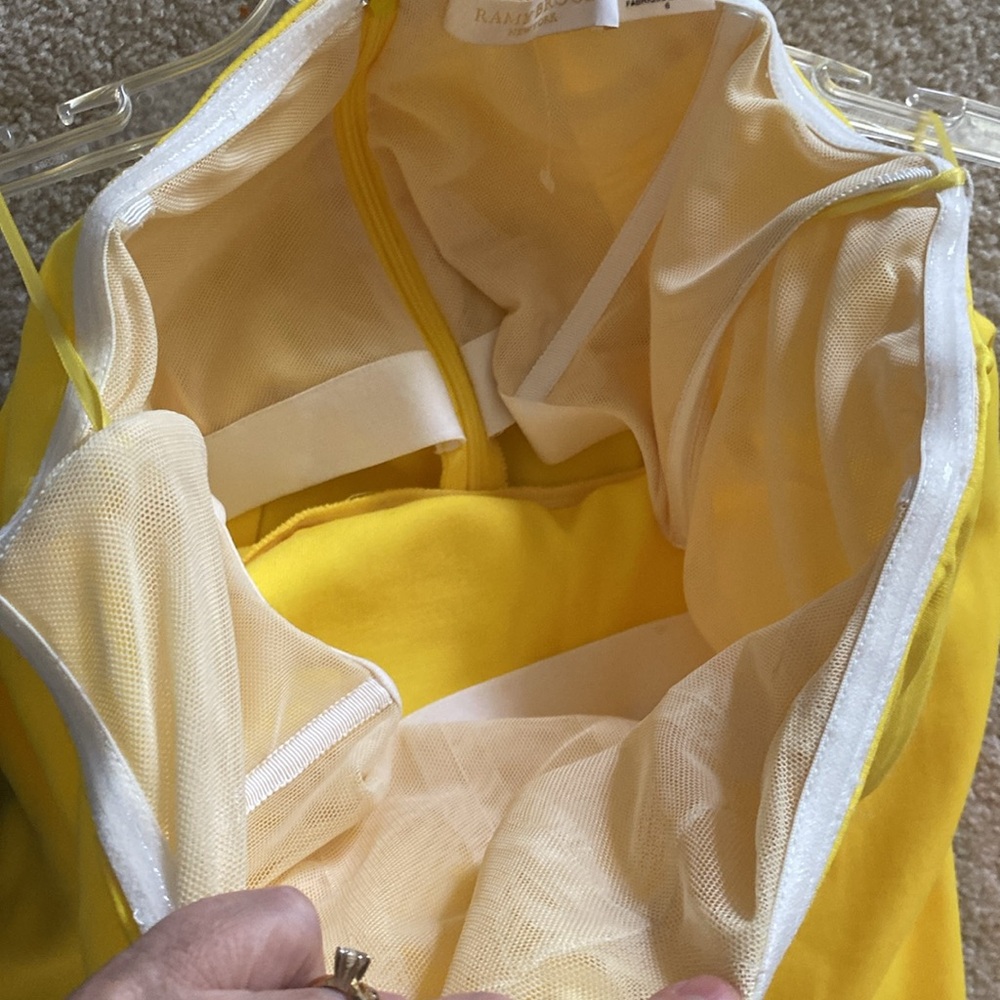 Ramy  Brook strapless yellow Vivian jumpsuit size 6 - Picture 8 of 12